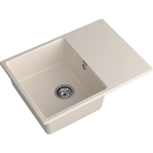URBAN 668L white 1-чаша+крыло 680*490мм, монтаж: врезной, материал: кварц, цвет: белый