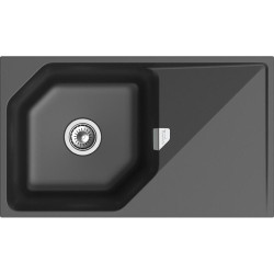 RIVELATO Мойка LOCUS 85  1-чаш 850*500, монтаж: врезной, материал: кварц, цвет: антрацит