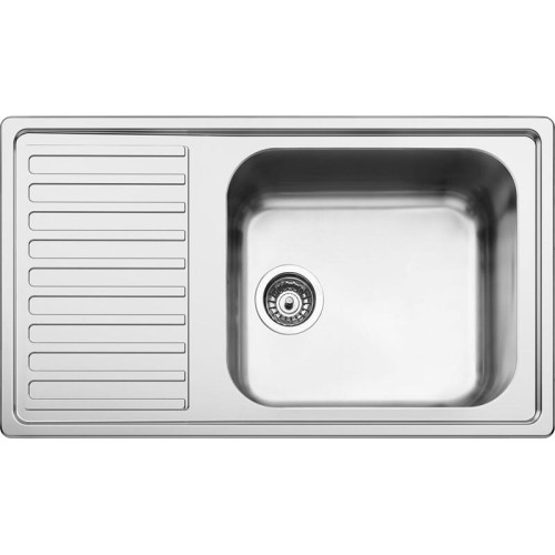 Мойка Smeg/ Мойка Smeg, сварная, из нержавеющей стали, серия Alba, 86 см, ультранизкий профиль, 2 отверстия для смесителя, толщина рамки 0.7 мм, толщина чаши 0.7 мм, оборачиваемая