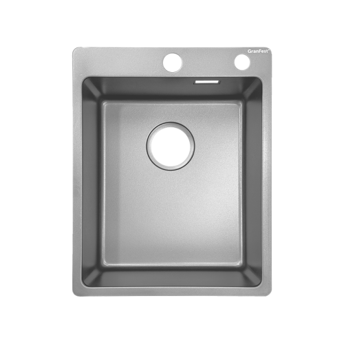 METAL 4050 silver 1 чаша 360*420*205, общий размер: 400*500*200, монтаж: универсальный, материал: нержавеющая сталь AISI 304, цвет: серебро