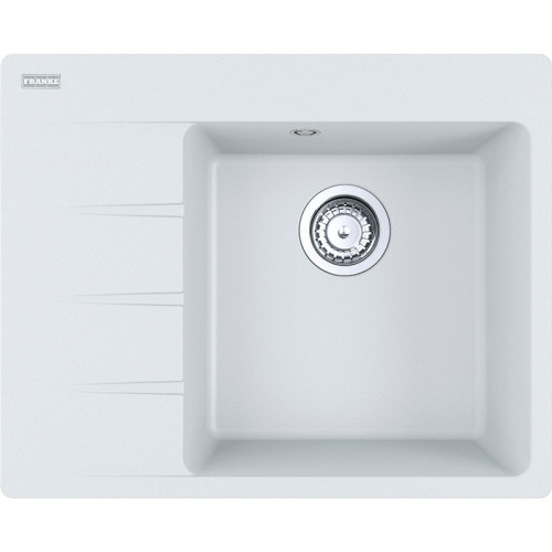 Мойки Franke/ Best, Centro, Мойка CNG 611/211-62 TL, Fragranite+, База 45 см, на столешницу, белый, чаша справа