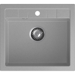 Q-561 gray 1 чаша 485*357*190, монтаж: врезной, материал: мрамор, цвет серый