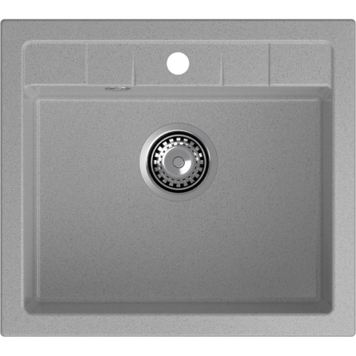 Q-561 gray 1 чаша 485*357*190, монтаж: врезной, материал: мрамор, цвет серый