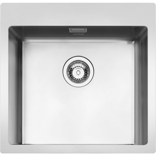 Кухонная мойка SMEG/ Мойка. Установка с бортиком 1 мм, необорачиваемая, необорачиваемая, нержавеющая сталь матовая