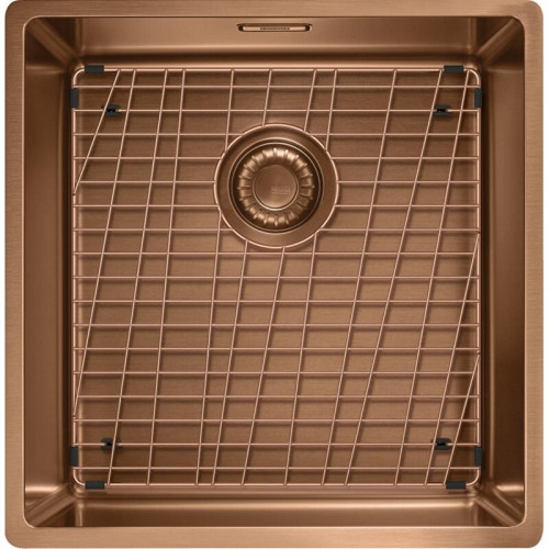 Мойка Franke/ BEST, Мойка Franke BXM 210/110-40 F-INOX, серия Mythos, мойка 440x450 мм, чаша 400x410x200 мм  возможен монтаж сверху, вровень и под столешницу, скрытый перелив, вентиль автомат с кнопкой, сифон, металлическая решетка-подставка, материал нер