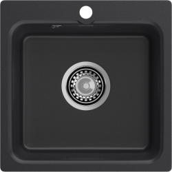 430 black 1 чаша 368*332*160 мм, монтаж: врезной, материал: мрамор, цвет черный
