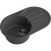 R-750L graphite 1-чаша+крыло 746*455 мм, монтаж: врезной, материал: мрамор, цвет: графит