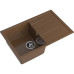 Q-780L terracotta 1-чаша+крыло 770*495 мм, монтаж: врезной, материал: мрамор, цвет: терракот