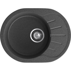 R-580L graphite 1-чаша+крыло 579*445 мм, монтаж: врезной, материал: мрамор, цвет: графит