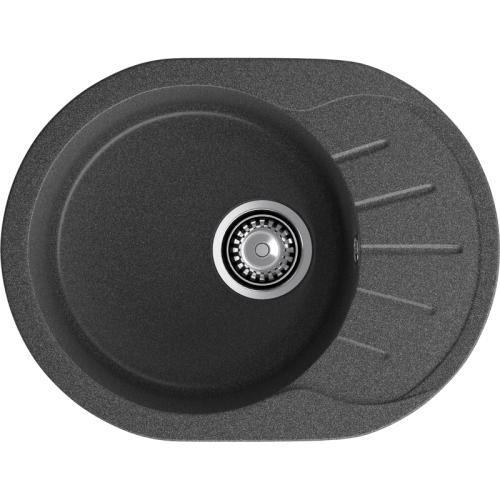 R-580L graphite 1-чаша+крыло 579*445 мм, монтаж: врезной, материал: мрамор, цвет: графит