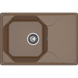 U-740L terracotta 1-чаша+крыло 740*500 мм, монтаж: врезной, материал: мрамор, цвет: терракот