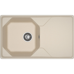U-840L cashmere 1-чаша+крыло 840*500 мм, монтаж: врезной, материал: мрамор, цвет: кашемир