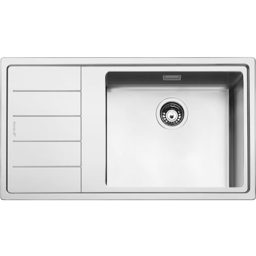 Кухонная мойка SMEG/ Мойка. Установка с бортиком 1 мм, необорачивамая, крыло слева , нержавеющая сталь матовая