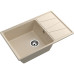 V-780L cashmere 1-чаша+крыло 780*500 мм, монтаж: врезной, материал: мрамор, цвет: кашемир