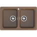 S-780K terracotta 2-чаши 786*500 мм, монтаж: врезной, материал: мрамор, цвет терракот