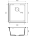 GRANFEST Мойка URBAN 4540 подстольный монтаж 1-чаша 450*400мм, монтаж: универсальный, материал: кварц, цвет: черный