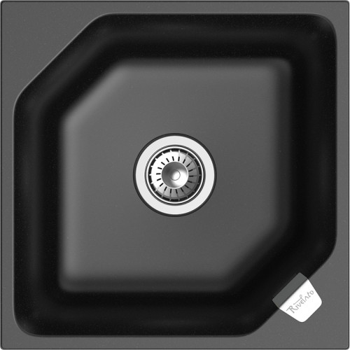 RIVELATO Мойка LOCUS 50  1-чаш 500*500, монтаж: врезной, материал: кварц, цвет: черный