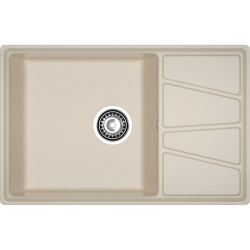 V-780L cashmere 1-чаша+крыло 780*500 мм, монтаж: врезной, материал: мрамор, цвет: кашемир