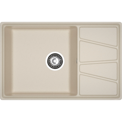 V-780L cashmere 1-чаша+крыло 780*500 мм, монтаж: врезной, материал: мрамор, цвет: кашемир