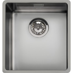 Мойка Smeg/ Мойка Smeg, штампованная, из нержавеющей стали, серия Mira, под столешницу, 34 см, толщина чаши 1 мм, цвет темная нержавеющая сталь