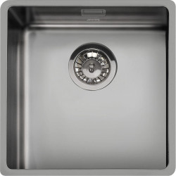 Мойка Smeg/ Мойка Smeg, штампованная, из нержавеющей стали, серия Mira, под столешницу, 40 см, толщина чаши 1 мм, цвет темная нержавеющая сталь