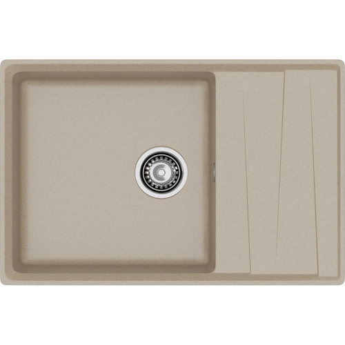 LV-760L sandy 1-чаша+крыло 760*500 мм, монтаж: врезной, материал: мрамор, цвет: песочный