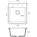 GRANFEST Мойка URBAN 245  1-чаша 450*490мм, монтаж: врезной, материал: кварц, цвет: черный