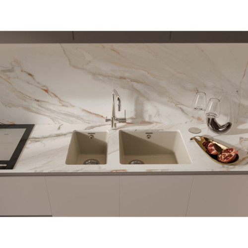 RIVELATO Мойка BERKANA 45 1-чаш 485*455, монтаж: универсальный, материал: кварц, цвет: темно-бежевый RIVELATO Мойка BERKANA 45 1-чаш 485*455, монтаж: универсальный, материал: кварц, цвет: темно-бежевый