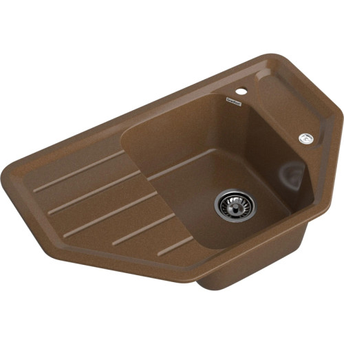 C-800E terracotta 1-чаша+крыло 790*490 мм, монтаж: врезной, материал: мрамор, цвет: терракот