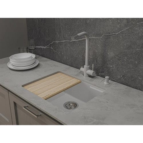 URBAN 4555 gray 1 чаша 470*370*170, монтаж: универсальный, материал: кварц, цвет: серый