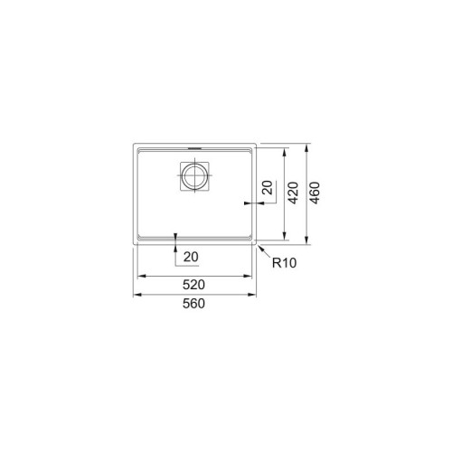 Мойка Franke 125.0529.602/ Best, Серия KUBUS, Монтаж под столешницу, Fragranite, Мойка Franke KNG 110-52 3.5