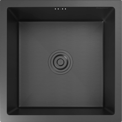 4444 PVD graphite 1 чаша 390*390*205, монтаж: универсальный, материал: нержавеющая сталь, цвет: графит