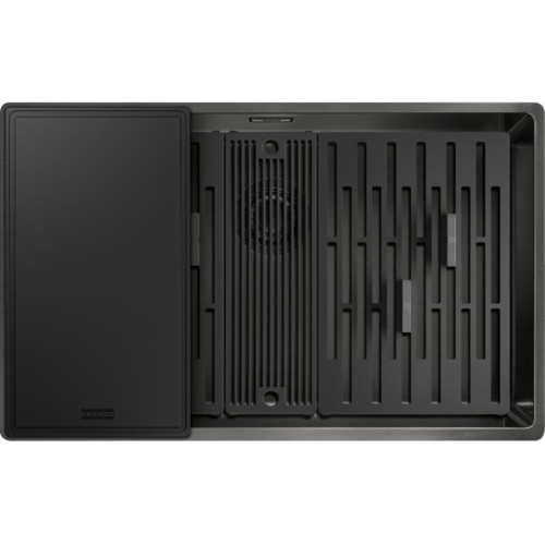 Мойка Franke/ BEST, Мойка Franke BXM 210/110-68 Premium F-INOX, серия Mythos, мойка 725x450 мм, чаша 685x410x200 мм  возможен монтаж сверху, вровень и под столешницу, скрытый перелив , вентиль автомат с кнопкой, сифон, модульная решетка для сушки, раздело