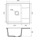GRANFEST Мойка URBAN 258L 1-чаша+крыло 580*490мм, монтаж: врезной, материал: кварц, цвет: серый GRANFEST Мойка URBAN 258L 1-чаша+крыло 580*490мм, монтаж: врезной, материал: кварц, цвет: серый