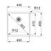 Мойка Franke 127.0677.488/ Best, Серия BOX, Мойка BXX 210-40, мойка 440x450 mm, чаша 400x410 R 12 мм, возможен монтаж сверху, вровень и под столешницу, скрытый перелив, крепления FastFix