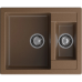 Q-610K terracotta 2-чаши 610*500 мм, монтаж: врезной, материал: мрамор, цвет терракот