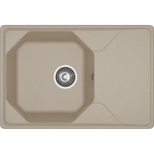 U-740L sandy 1-чаша+крыло 740*500 мм, монтаж: врезной, материал: мрамор, цвет: песочный
