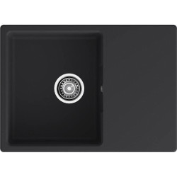 URBAN 668L black 1-чаша+крыло 680*490мм, монтаж: врезной, материал: кварц, цвет: черный