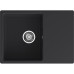 URBAN 668L black 1-чаша+крыло 680*490мм, монтаж: врезной, материал: кварц, цвет: черный