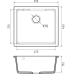 GRANFEST Мойка URBAN 4550 подстольный монтаж 1-чаша 450*500мм, монтаж: универсальный, материал: кварц, цвет: песочный
