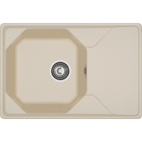 U-740L cashmere 1-чаша+крыло 740*500 мм, монтаж: врезной, материал: мрамор, цвет: кашемир