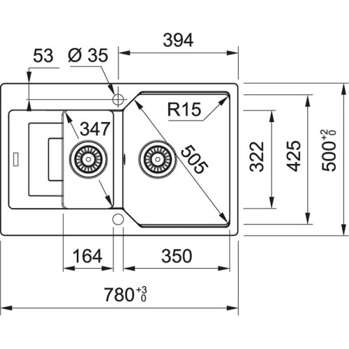 Мойка Franke 114.0595.467/ Best, Серия URBAN, Fragranite, Мойка UBG 651-78 бежевый, стоп.