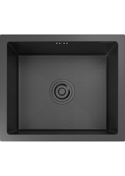4538 PVD graphite 1 чаша 400*330*205, монтаж: универсальный, материал: нержавеющая сталь, цвет: графит