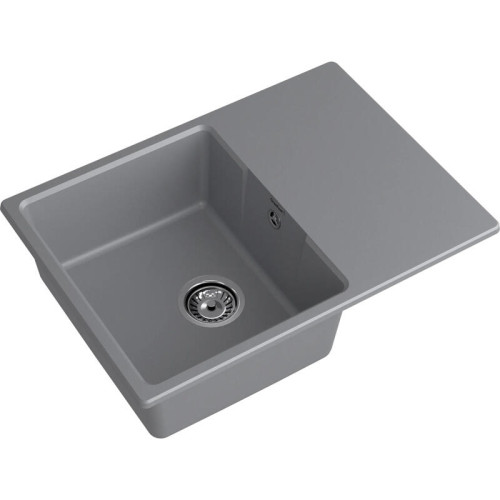 URBAN 668L dark gray 1-чаша+крыло 680*490мм, монтаж: врезной, материал: кварц, цвет: темно-серый