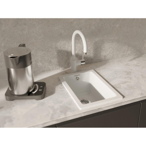 RIVELATO Мойка BERKANA 25 1-чаш 305*455, монтаж: универсальный, материал: кварц, цвет: иней