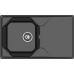 U-840L black 1-чаша+крыло 840*500 мм, монтаж: врезной, материал: мрамор, цвет: черный