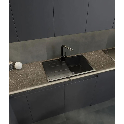 Q-780L black 1-чаша+крыло 770*495 мм, монтаж: врезной, материал: мрамор, цвет: черный Q-780L black 1-чаша+крыло 770*495 мм, монтаж: врезной, материал: мрамор, цвет: черный