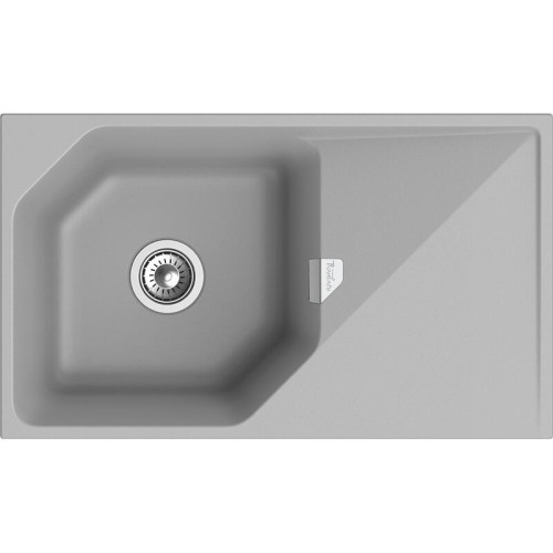 RIVELATO Мойка LOCUS 85  1-чаш 850*500, монтаж: врезной, материал: кварц, цвет: серый металлик