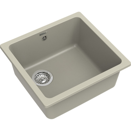 RIVELATO Мойка BERKANA 45 1-чаш 485*455, монтаж: универсальный, материал: кварц, цвет: топаз