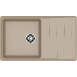 LV-860L sandy 1-чаша+крыло 860*500 мм, монтаж: врезной, материал: мрамор, цвет: песочный